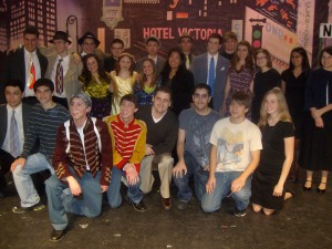 Director Joe Owens (front center) with most of the Seniors from Guys and Dolls