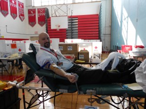 Dr. Nagler giving blood 2012