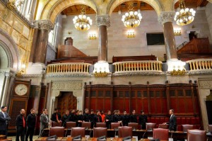 Band in Albany on Senate floor